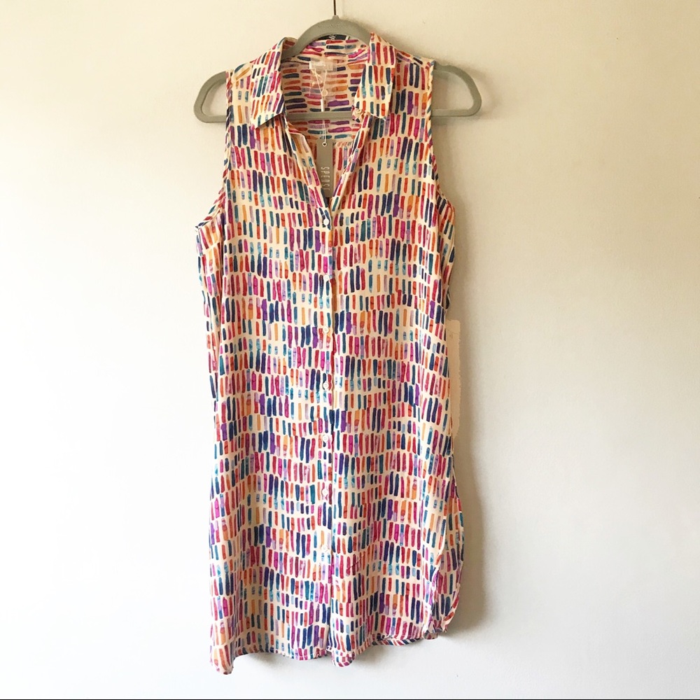 Spense Semi Sheer Tunic Top